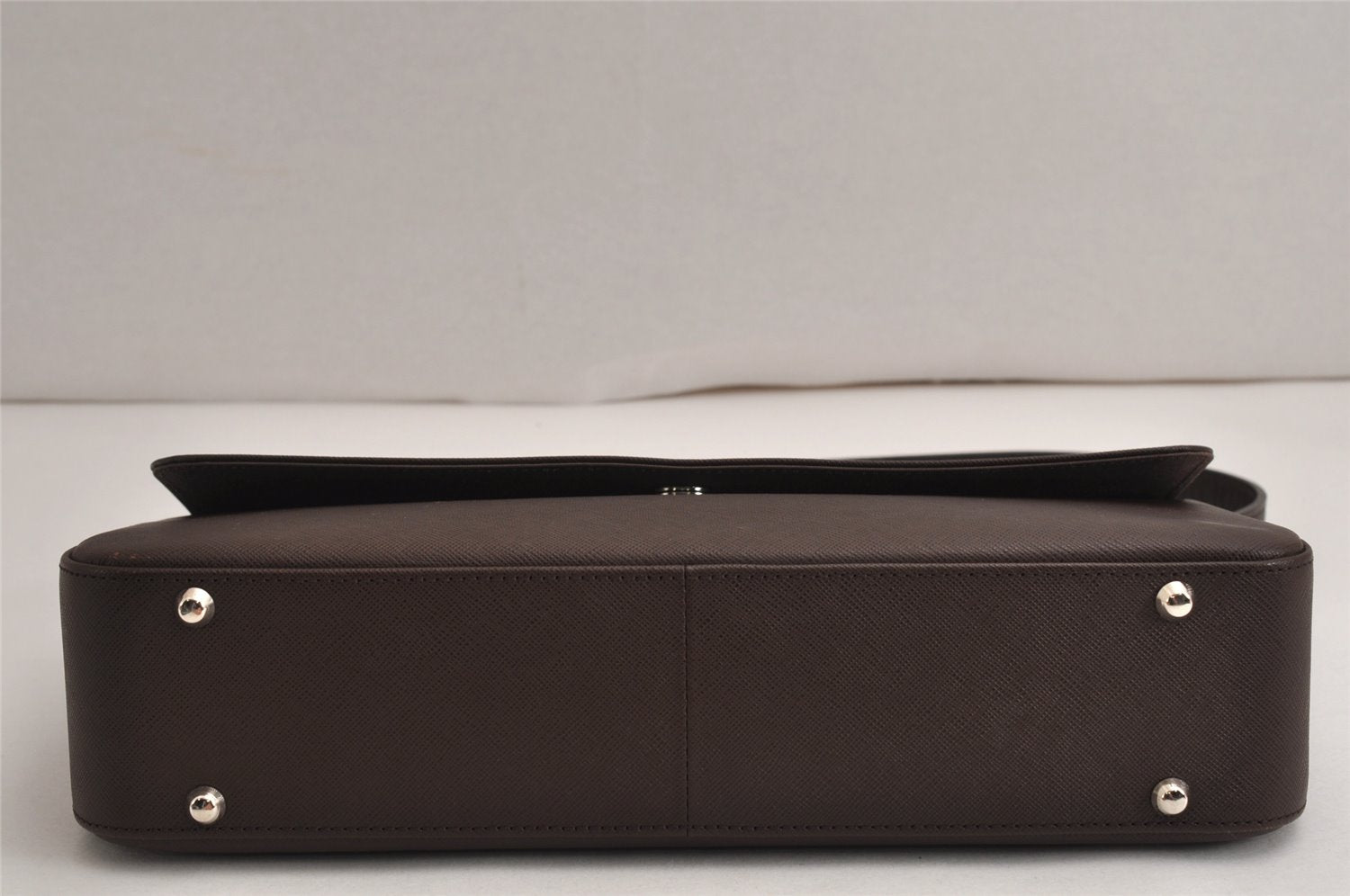 Authentic BURBERRY Vintage Leather Shoulder Hand Bag Purse Brown 0760K