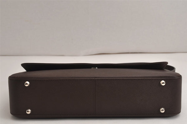 Authentic BURBERRY Vintage Leather Shoulder Hand Bag Purse Brown 0760K
