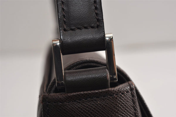 Authentic BURBERRY Vintage Leather Shoulder Hand Bag Purse Brown 0760K