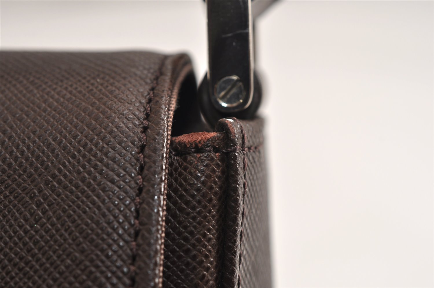 Authentic BURBERRY Vintage Leather Shoulder Hand Bag Purse Brown 0760K