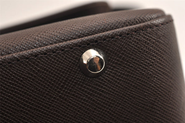 Authentic BURBERRY Vintage Leather Shoulder Hand Bag Purse Brown 0760K