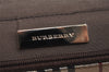 Authentic BURBERRY Vintage Leather Shoulder Hand Bag Purse Brown 0760K