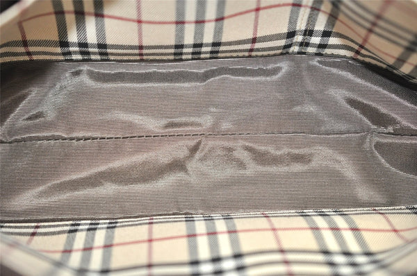 Authentic BURBERRY Vintage Leather Shoulder Hand Bag Purse Brown 0760K