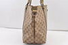 Authentic GUCCI GG Crystal Shoulder Tote Bag GG PVC Leather 197953 Brown 0761K