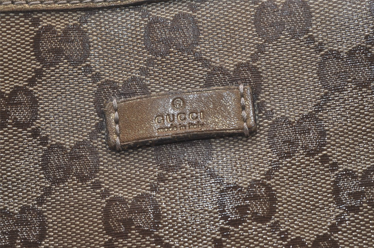 Authentic GUCCI GG Crystal Shoulder Tote Bag GG PVC Leather 197953 Brown 0761K