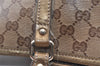 Authentic GUCCI GG Crystal Shoulder Tote Bag GG PVC Leather 197953 Brown 0761K