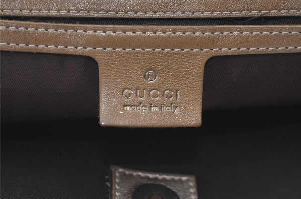 Authentic GUCCI GG Crystal Shoulder Tote Bag GG PVC Leather 197953 Brown 0761K