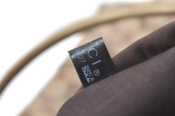 Authentic GUCCI GG Crystal Shoulder Tote Bag GG PVC Leather 197953 Brown 0761K