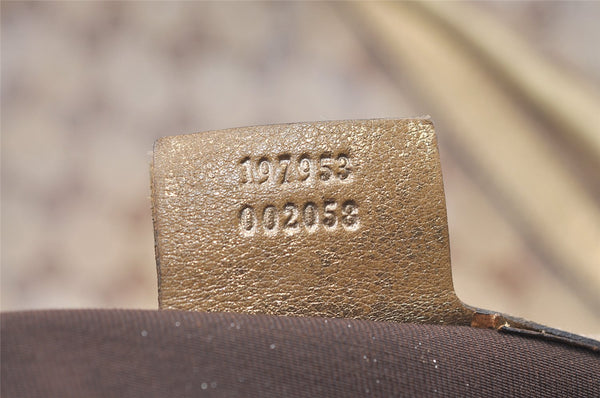 Authentic GUCCI GG Crystal Shoulder Tote Bag GG PVC Leather 197953 Brown 0761K