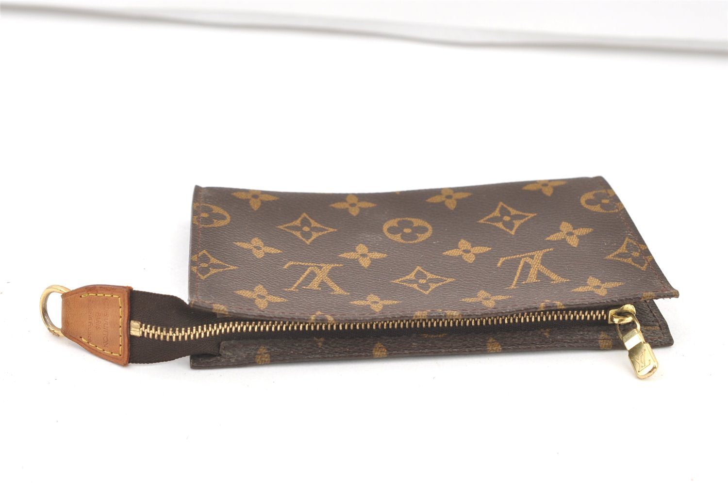 Authentic Louis Vuitton Monogram Pouch For Bucket PM LV 0762K