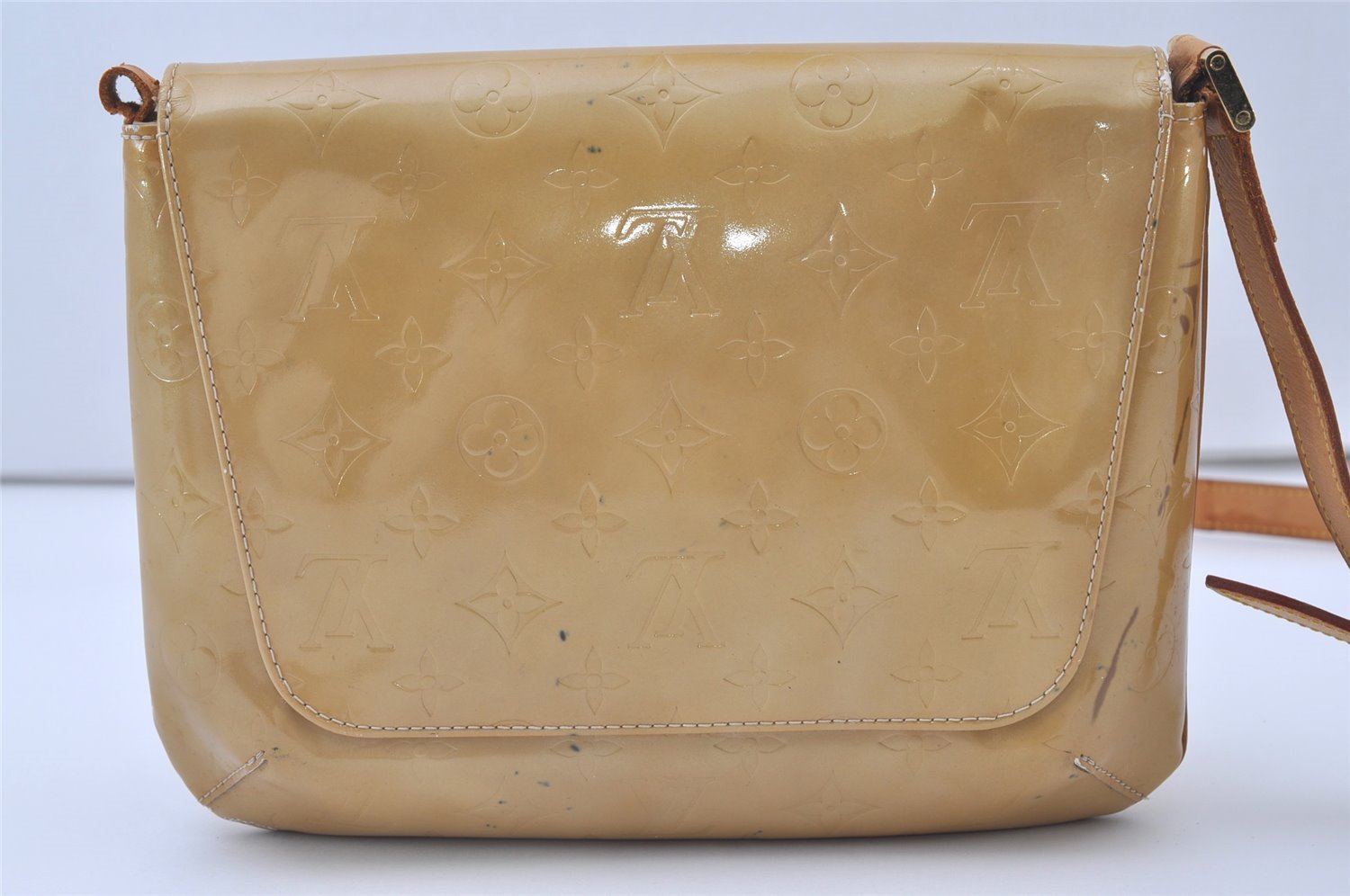 Auth Louis Vuitton Vernis Thompson Street Shoulder Bag Yellow M91008 Junk 0763J