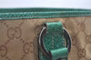 Authentic GUCCI Shoulder Tote Bag GG Canvas Leather 113017 Beige Blue 0763K