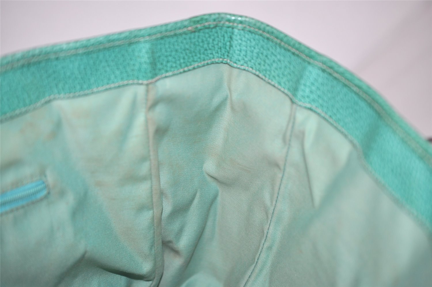 Authentic GUCCI Shoulder Tote Bag GG Canvas Leather 113017 Beige Blue 0763K