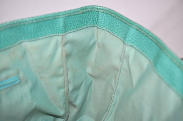 Authentic GUCCI Shoulder Tote Bag GG Canvas Leather 113017 Beige Blue 0763K