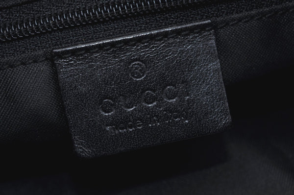Authentic GUCCI Shoulder Bag GG Suede Leather 0013297 Black Junk 0764J
