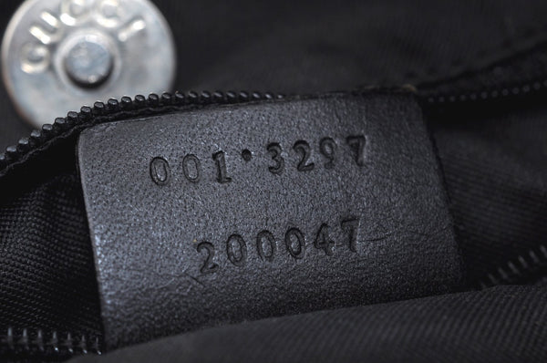 Authentic GUCCI Shoulder Bag GG Suede Leather 0013297 Black Junk 0764J