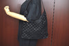 Authentic GUCCI Shoulder Bag GG Suede Leather 0013297 Black Junk 0764J