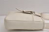 Authentic BURBERRY Vintage Leather Shoulder Cross Body Bag Purse White 0764K