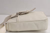 Authentic BURBERRY Vintage Leather Shoulder Cross Body Bag Purse White 0764K