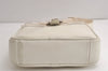 Authentic BURBERRY Vintage Leather Shoulder Cross Body Bag Purse White 0764K