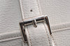 Authentic BURBERRY Vintage Leather Shoulder Cross Body Bag Purse White 0764K
