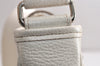 Authentic BURBERRY Vintage Leather Shoulder Cross Body Bag Purse White 0764K