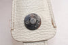 Authentic BURBERRY Vintage Leather Shoulder Cross Body Bag Purse White 0764K