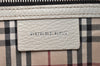 Authentic BURBERRY Vintage Leather Shoulder Cross Body Bag Purse White 0764K