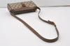 Authentic GUCCI Web Sherry Line Shoulder Cross Bag GG PVC Leather Brown 0765J