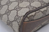 Authentic GUCCI Web Sherry Line Shoulder Cross Bag GG PVC Leather Brown 0765J