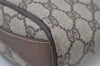 Authentic GUCCI Web Sherry Line Shoulder Cross Bag GG PVC Leather Brown 0765J