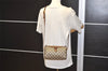 Authentic GUCCI Web Sherry Line Shoulder Cross Bag GG PVC Leather Brown 0765J