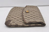 Authentic GUCCI Vintage Clutch Hand Bag Purse GG PVC Leather Brown Junk 0766J