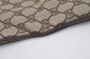 Authentic GUCCI Vintage Clutch Hand Bag Purse GG PVC Leather Brown Junk 0766J