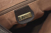 Authentic GUCCI Vintage Clutch Hand Bag Purse GG PVC Leather Brown Junk 0766J