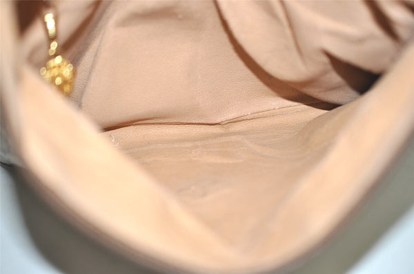 Authentic GUCCI Vintage Clutch Hand Bag Purse GG PVC Leather Brown Junk 0766J