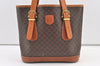 Authentic CELINE Macadam Blason Shoulder Hand Bag Purse PVC Leather Brown 0767K