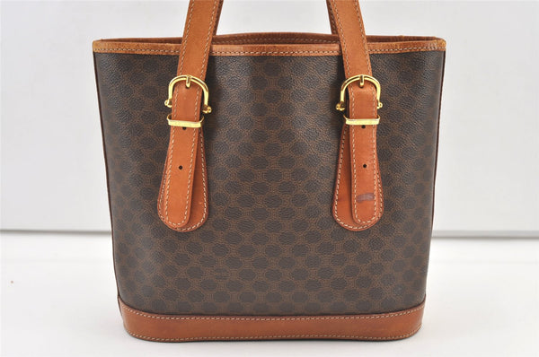 Authentic CELINE Macadam Blason Shoulder Hand Bag Purse PVC Leather Brown 0767K