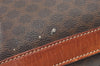 Authentic CELINE Macadam Blason Shoulder Hand Bag Purse PVC Leather Brown 0767K
