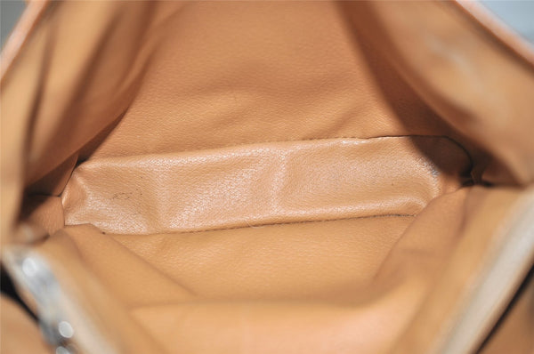 Authentic CELINE Macadam Blason Shoulder Hand Bag Purse PVC Leather Brown 0767K