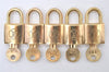 Authentic Louis Vuitton Padlock and Key 10Set Old Model LV 0767L