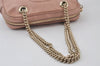 Authentic GUCCI SOHO Tassel Chain Shoulder Hand Bag GG Leather 308983 Pink 0768J