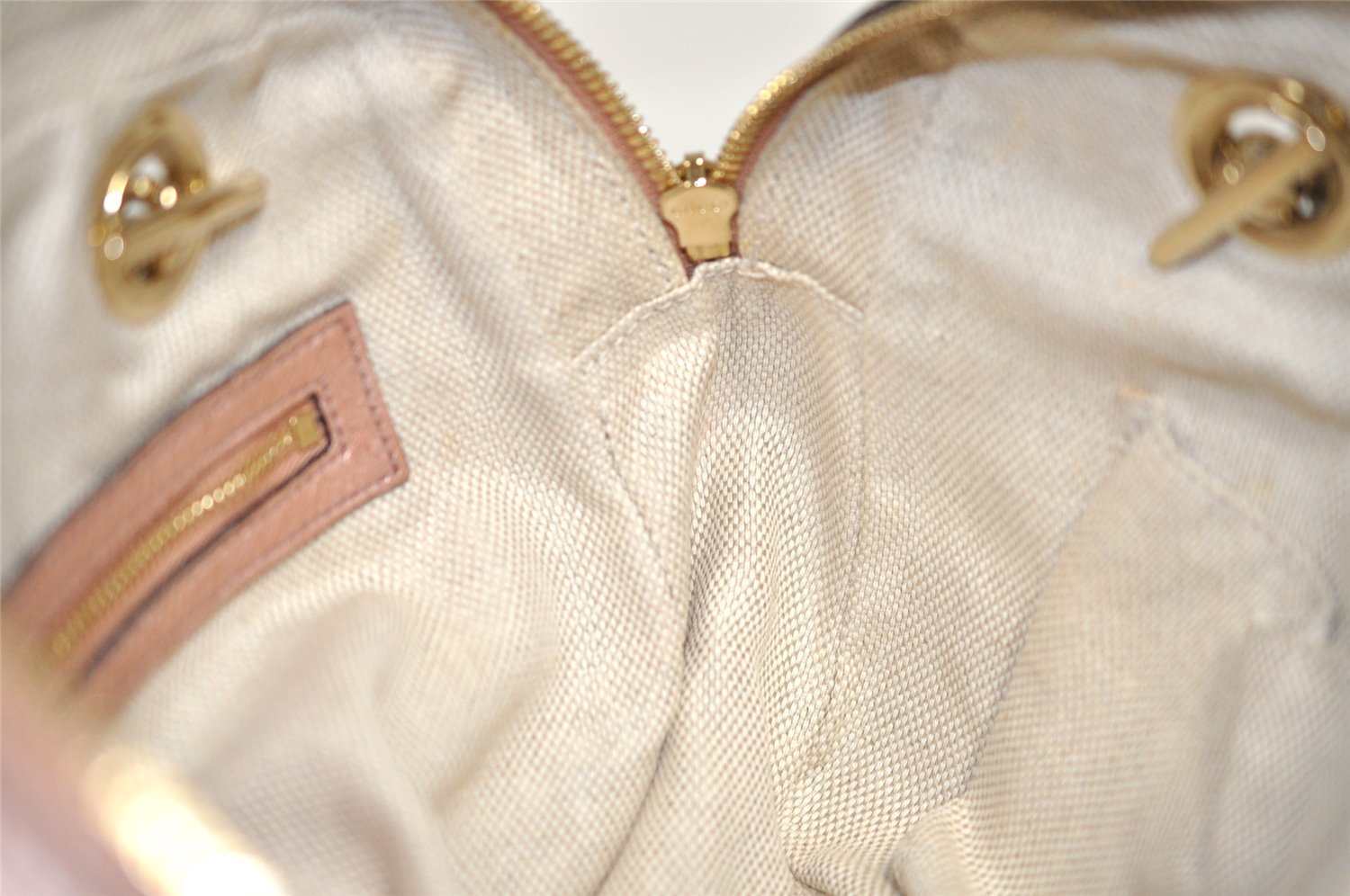 Authentic GUCCI SOHO Tassel Chain Shoulder Hand Bag GG Leather 308983 Pink 0768J