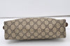 Authentic GUCCI Vintage Clutch Hand Bag Purse GG PVC Leather Brown Junk 0769J