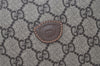 Authentic GUCCI Vintage Clutch Hand Bag Purse GG PVC Leather Brown Junk 0769J