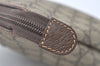 Authentic GUCCI Vintage Clutch Hand Bag Purse GG PVC Leather Brown Junk 0769J