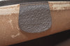 Authentic GUCCI Vintage Clutch Hand Bag Purse GG PVC Leather Brown Junk 0769J