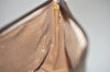 Authentic GUCCI Vintage Clutch Hand Bag Purse GG PVC Leather Brown Junk 0769J
