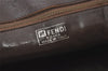 Authentic FENDI Vintage Zucca Hand Tote Bag Canvas Leather Brown 0770J