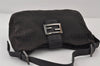 Authentic FENDI Zucchino Hand Shoulder Bag Purse Canvas Leather Brown 0771J